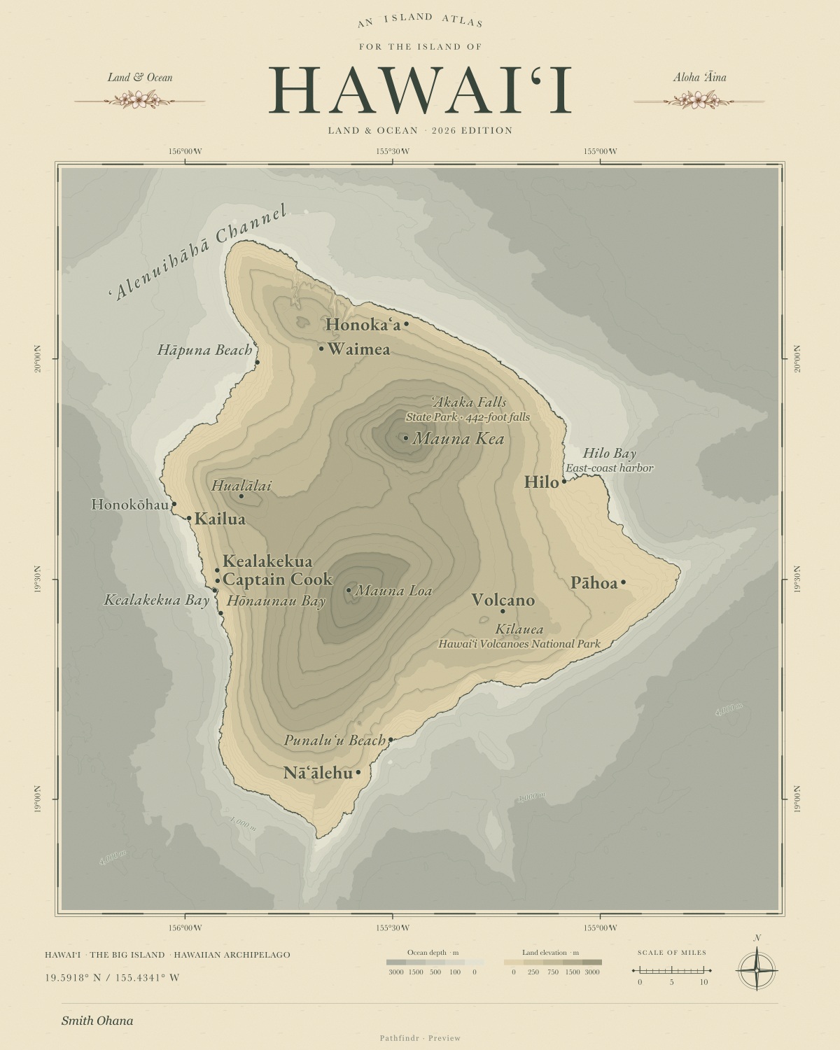 Hawaiʻi Island Map in Survey