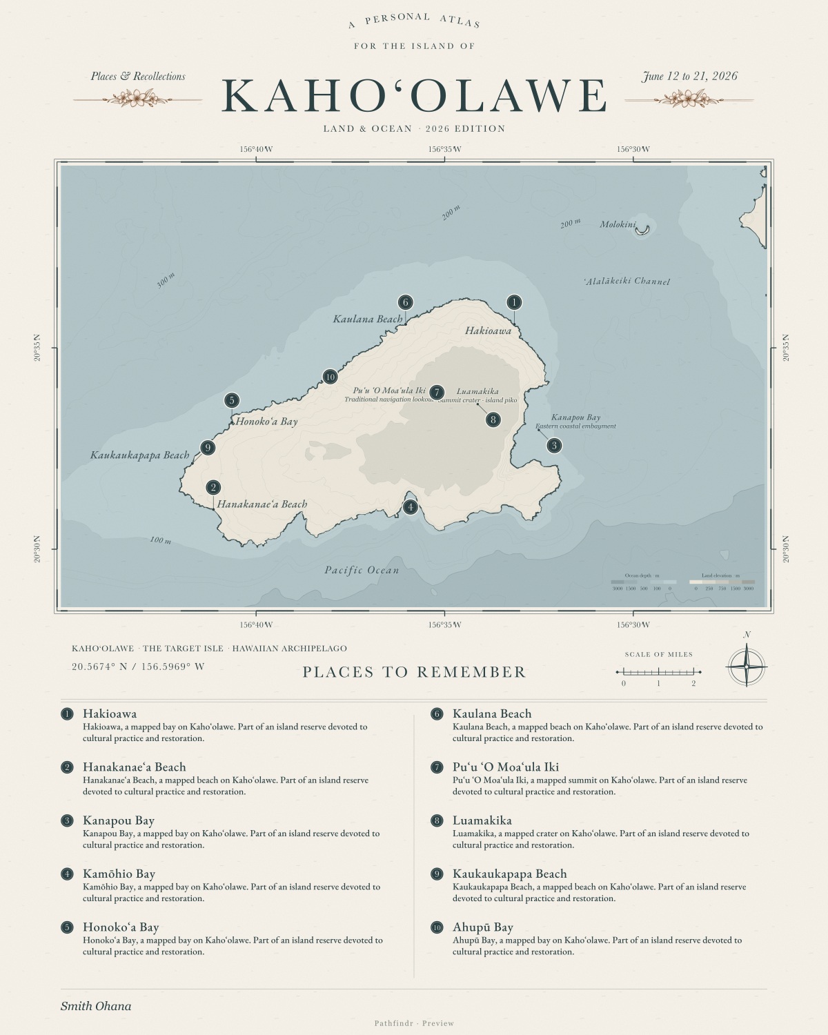 Kahoʻolawe Personal Atlas in Coastal
